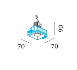 Spot encastrable, Sneak Trimless 1.0, noir et or, LED, dim, 2000-3000K, 365 lm, L7cm, H9cm - Wever&Ducré