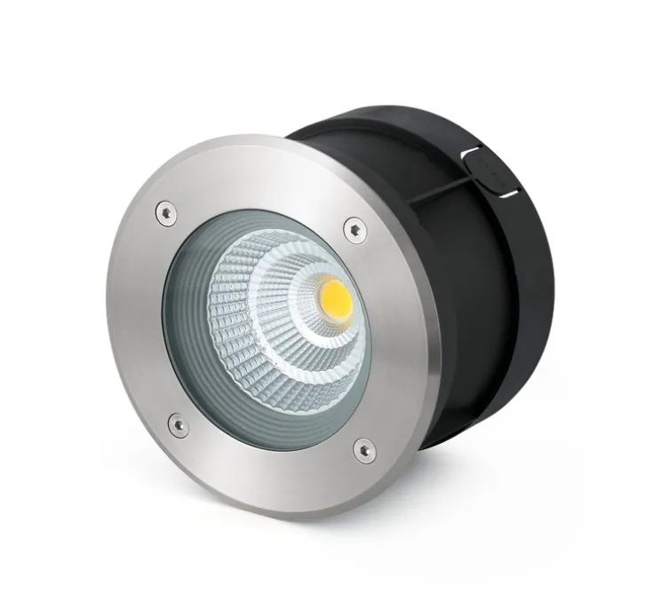 Spot encastrable, Suria 180, inox, IP67, 1197lm, 3000K, Ø18cm, H12,5cm - Faro