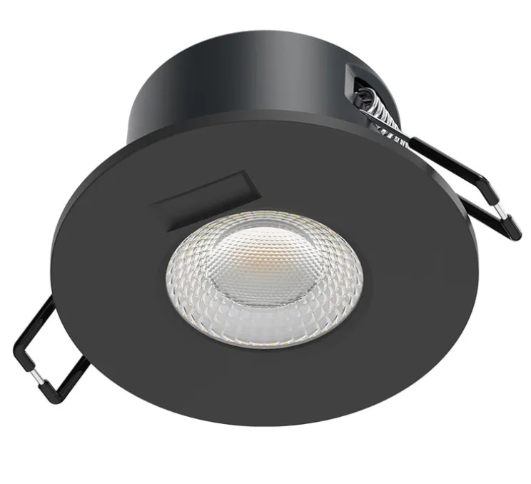 Spot encastrable, Teles Bluetooth, noir, IP65, LED, dim, 2200 à 6500K, 300-450 lm, Ø8,8cm, H5,5cm - Solum