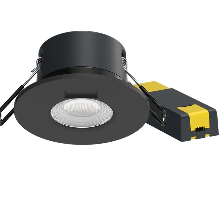 Spot encastrable, Teles Bluetooth, noir, IP65, LED, dim, 2200 à 6500K, 300-450 lm, Ø8,8cm, H5,5cm - Solum