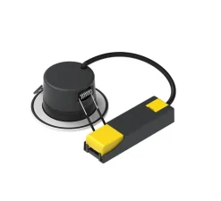 Spot encastrable, Teles Bluetooth, noir, IP65, LED, dim, 2200 à 6500K, 300-450 lm, Ø8,8cm, H5,5cm - Solum