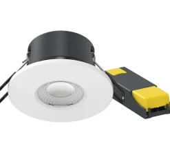 Spot encastrable, Teles Bluetooth, blanc, IP65, LED, dim, 2200 à 6500K, 300-450 lm, Ø8,8cm, H5,5cm - Solum