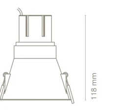 Spot encastrable, Tolva L, blanc, LED, dim, 3000K, 780 lm, Ø10,5cm, H11,8cm - Nexia