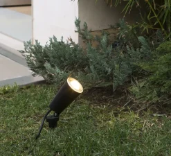 Spot extérieur à piquer, Toni, noir, L8,4cm, H17cm, IP65 - Faro