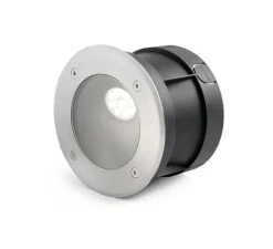 Spot extérieur de sol encastrable, Salt, asymétrique, LED, 3000K, Ø18cm, IP67, 45° - FARO