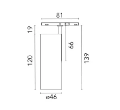 Spot, Find Me 2, noir, LED, 2700K, 364lm, L4,6cm, H13,9cm - Flos