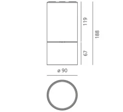 spot, Hoy Spot, noir, LED, 24°, 2700K, 1771lm, Ø8,4cm, H6,7cm - Artemide