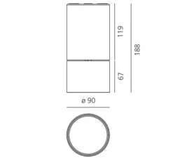 Spot, Hoy Spot SMD, noir, LED, dim, 4000K, 2203 lm, Ø9cm, H18,8cm - Artemide