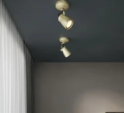 Spot, Juno Single, laiton brossé mat, L9cm, H16cm - Astro