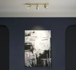 Spot, Juno Triple Bar, laiton brossé mat, L60cm, H15cm - Astro