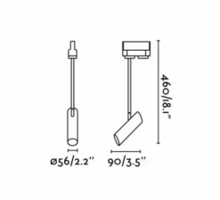 Spot, LINK, blanc, L9cm, H46cm - Faro