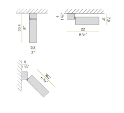 Spot, Lola, blanc, LED, 3000K, 972lm, Ø5,2cm, H20,4cm - Panzeri