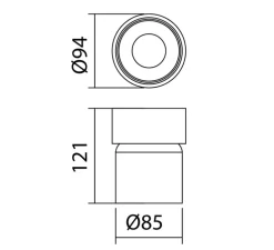 Spot, Martina, blanc, IP44, Ø9,4cm, H12,1cm - MDC