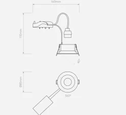 Spot, Minima Round Adjustable, blanc mat, L8,5cm, H11cm - Astro Lighting