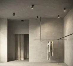 Spot, Mitos, noir, câble cuivre 10m, Ø8cm, H17cm - KDLN