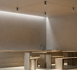 Spot, Mitos, noir, câble cuivre 10m, Ø8cm, H17cm - KDLN