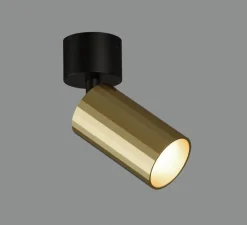 Spot, Modrian, or, base noir, Ø5,65cm, H15,7cm - ACB