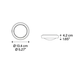 Spot, Nautilus Spot, blanc mat, LED, 2700K, 945 lm, Ø13,4cm, H4,2cm - Lodes