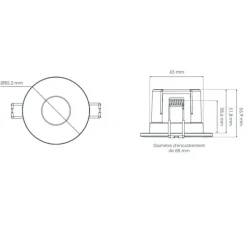 Spot, Norma, blanc, IP65, LED, dim, 2700-4000K, 500-550 lm, Ø8,52cm, H5,59cm - Solum