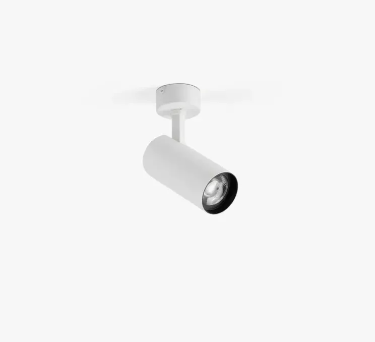 Spot ou applique en saillie, Fost, 35°, CRI>90, blanc mat, LED, 2700k, 1127lm, Ø6,4cm, H 13.6cm - Faro