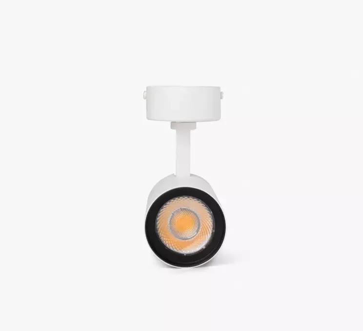 Spot ou applique en saillie, Fost, 35°, CRI>90, blanc mat, LED, 2700k, 1127lm, Ø6,4cm, H 13.6cm - Faro