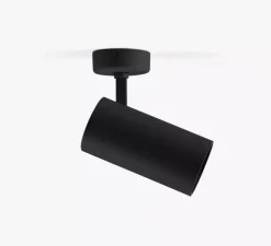 Spot ou applique en saillie, Fost 42W, noir, LED, dim, 2700K, 3286 lm, Ø9cm, H18cm - Faro