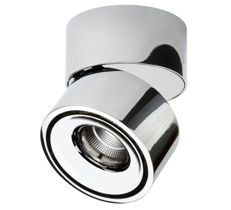 Spot ou applique en saillie, Studio L, chrome, LED, 2700K, 1031 lm, Ø10cm, H10,5cm - Decor Walther