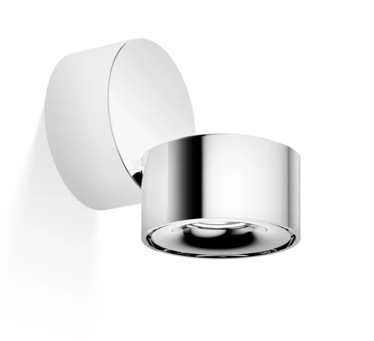 Spot ou applique en saillie, Studio L, chrome, LED, 2700K, 1031 lm, Ø10cm, H10,5cm - Decor Walther