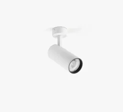 Spot ou applique en saillie, Fost 28W, blanc, 36°, LED, dim, 2700K, 2189 lm, Ø7cm, H16,5cm - Faro