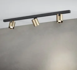 Spot pour rail, Focus Line, laiton, LED, dim, 3000K, 1080 lm, L70cm, H5,5cm - Light Point