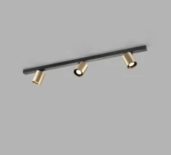 Spot pour rail, Focus Line, laiton, LED, dim, 3000K, 1080 lm, L70cm, H5,5cm - Light Point