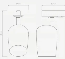 Spot pour rail, Koto Track, blanc mat, Ø7,2cm, H15,3cm - Astro