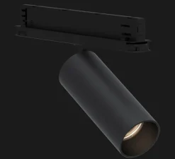Spot pour rail, Tektus 60 3-phase, noir mat, dim, LED, 3000K, 2202lm, Ø6cm, H15cm - Doxis