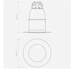 Spot salle de bain, Void 80, blanc, IP65, Ø14,6cm, H16,3cm - Astro