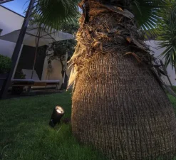 Spot, Samrina sur piquet, noir, IP65, L11,5cm, H30,5cm - SLV