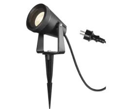 Spot, Samrina sur piquet, noir, IP65, L11,5cm, H30,5cm - SLV