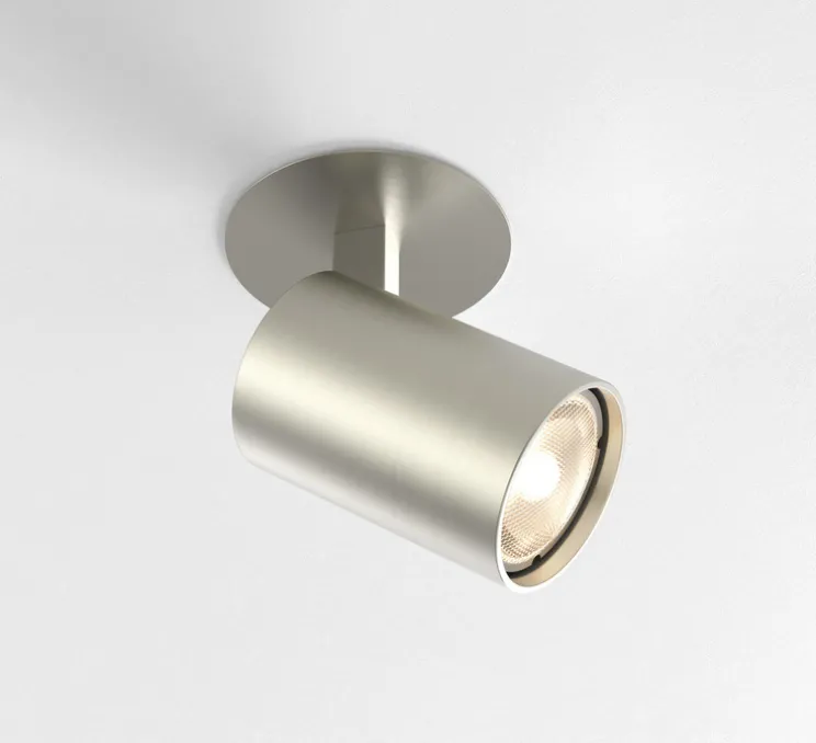 Spot semi-encastré, Ascoli Recessed, nickel mat, Ø8cm, H12,2cm - Astro Lighting