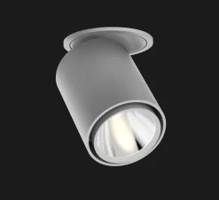 Spot semi-encastré, Atlas, gris clair mat, LED, 2700K, 1983lm, Ø9cm, H11cm - Doxis