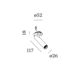 Spot semi-encastré, Match 1.0, blanc, LED, dim, 2700K, 525 lm, Ø2,6cm, H11,7cm - Wever&Ducré