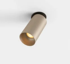 Spot semi-encastré, Minude Semi-Recessed Adjustable 45 1x, bronze brossé, LED, dim, 3000K, 283 lm, Ø4,5cm, H8,8cm - Modular