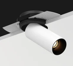 Spot semi-encastré, Tektus 45 Trimless, pour faux plafond, blanc, LED, dim, 3000K, 1156 lm, Ø4,5cm, H11,3cm - Doxis