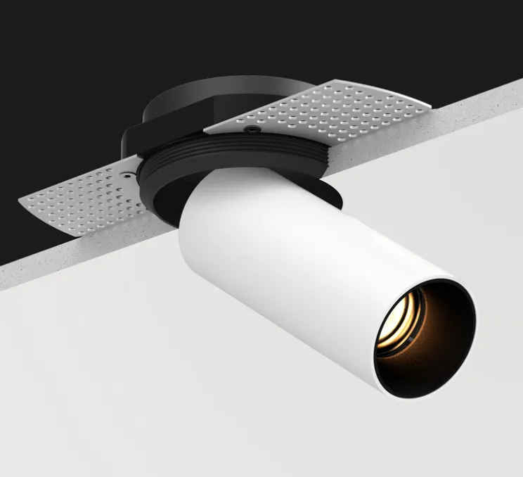 Spot semi-encastré, Tektus 45 Trimless, pour faux plafond, blanc, LED, dim, 3000K, 1156 lm, Ø4,5cm, H11,3cm - Doxis