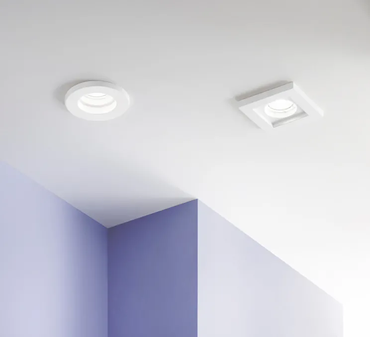 Spot semi-encastré,Vertbois, prêt à peindre, Emma Q1, blanc, L10cm, H4,9cm - Nedgis