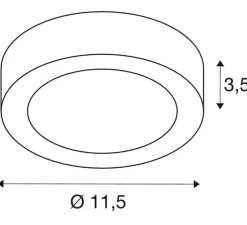 Spot, Senser 12, blanc, LED, 3000K, 420lm, L4cm, H12cm - SLV