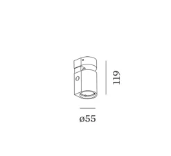 Spot, Sqube On Base 1.0 LED, blanc, LED, 2700K, 415lm, Ø5,5cm, H11,9cm - Wever&Ducré