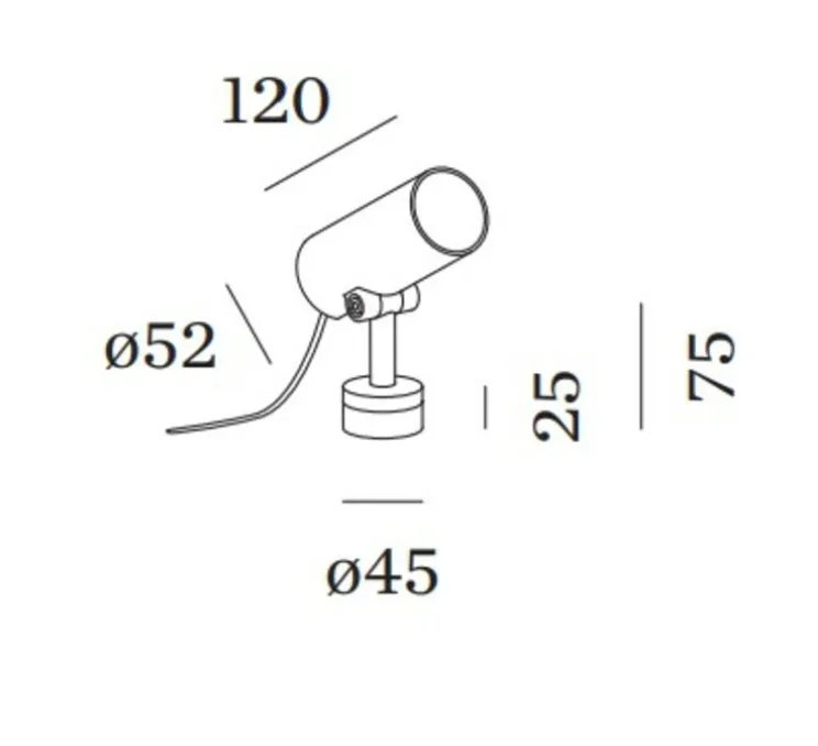 Spot, Stipo 2.0, bronze, IP65, LED, dim, 3000K, 500 lm, L5,2cm, H7,5cm - Wever&Ducré