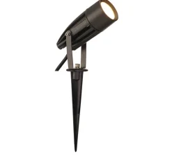 Spot sur piquet, d'extérieur, Syna, aluminium, noir, IP55, LED, 3000K, 470lm, L14,5cm, H10cm - Slv