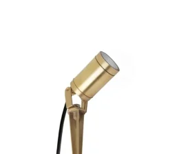 Spot sur piquet encastrable, light.o.110, laiton, IP64, L6cm, H28cm - Zangra