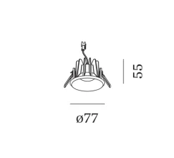 Spot, Taio Round IP65 1.0 LED, or, IP65, LED, 3000K, 335/455lm, Ø7,7cm, H5,5cm - Wever&Ducré