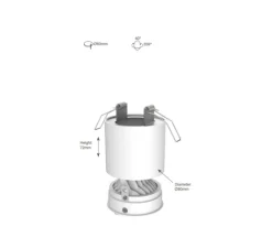Spot, Titan Semi-Recessed Cone, 40°, noir mat, LED, 3000K, 1156lm, Ø8cm, H7,2cm - Doxis